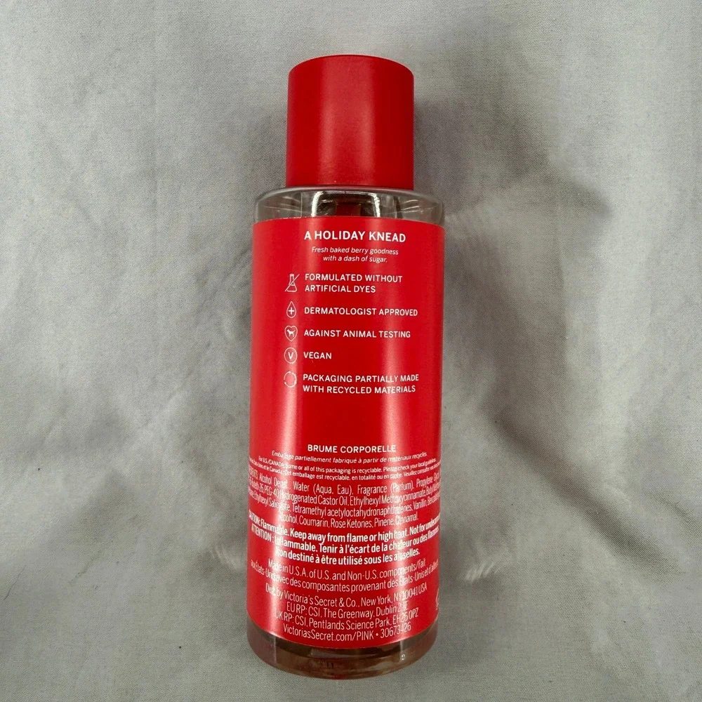 Victorias Secret PINK Jam Cookie Body Mist‎ 8.4oz Holiday Raspberry Almond Scent